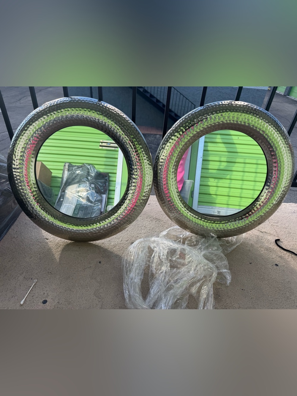 Round Silver Decorative Mirrors
